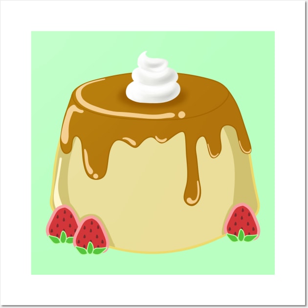 Flan Dessert Wall Art by CITROPICALL